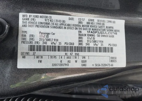 2018 Ford Focus Titanium from USA, damaged, VIN 1FADP3J22JL232748